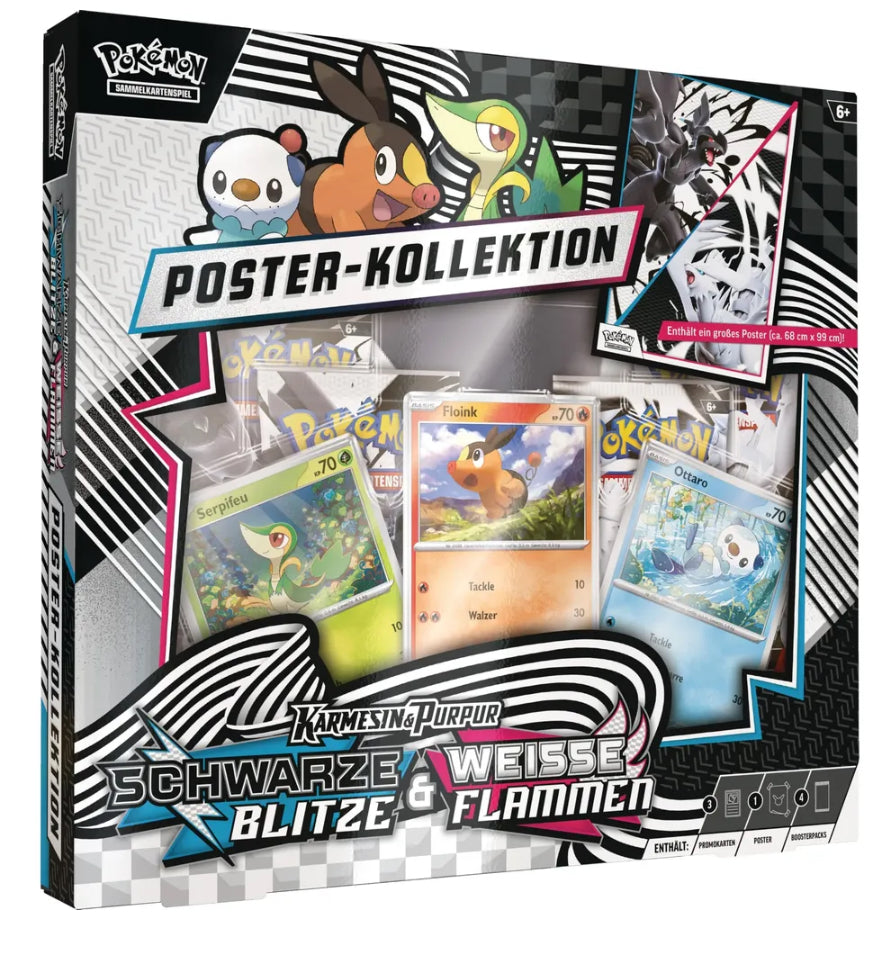 POSTER KOLLEKTION SCHWARZE BLITZE & weiße Flammen