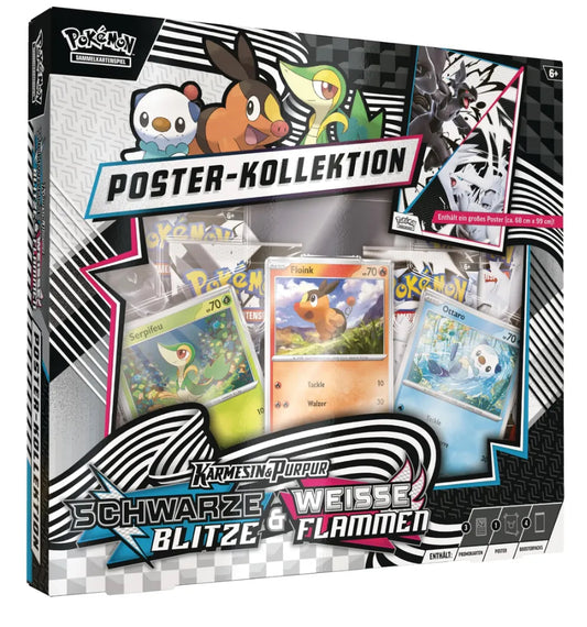 POSTER KOLLEKTION SCHWARZE BLITZE & weiße Flammen