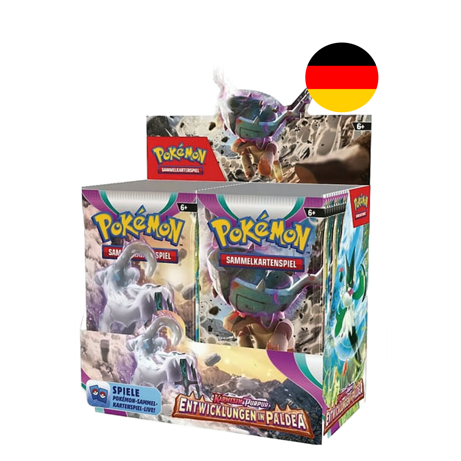 Pokémon Entwicklung in Paldea Display Deutsch Sealed Pokémon Karten