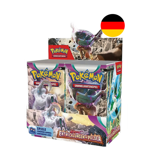 Pokémon Entwicklung in Paldea Display Deutsch Sealed Pokémon Karten