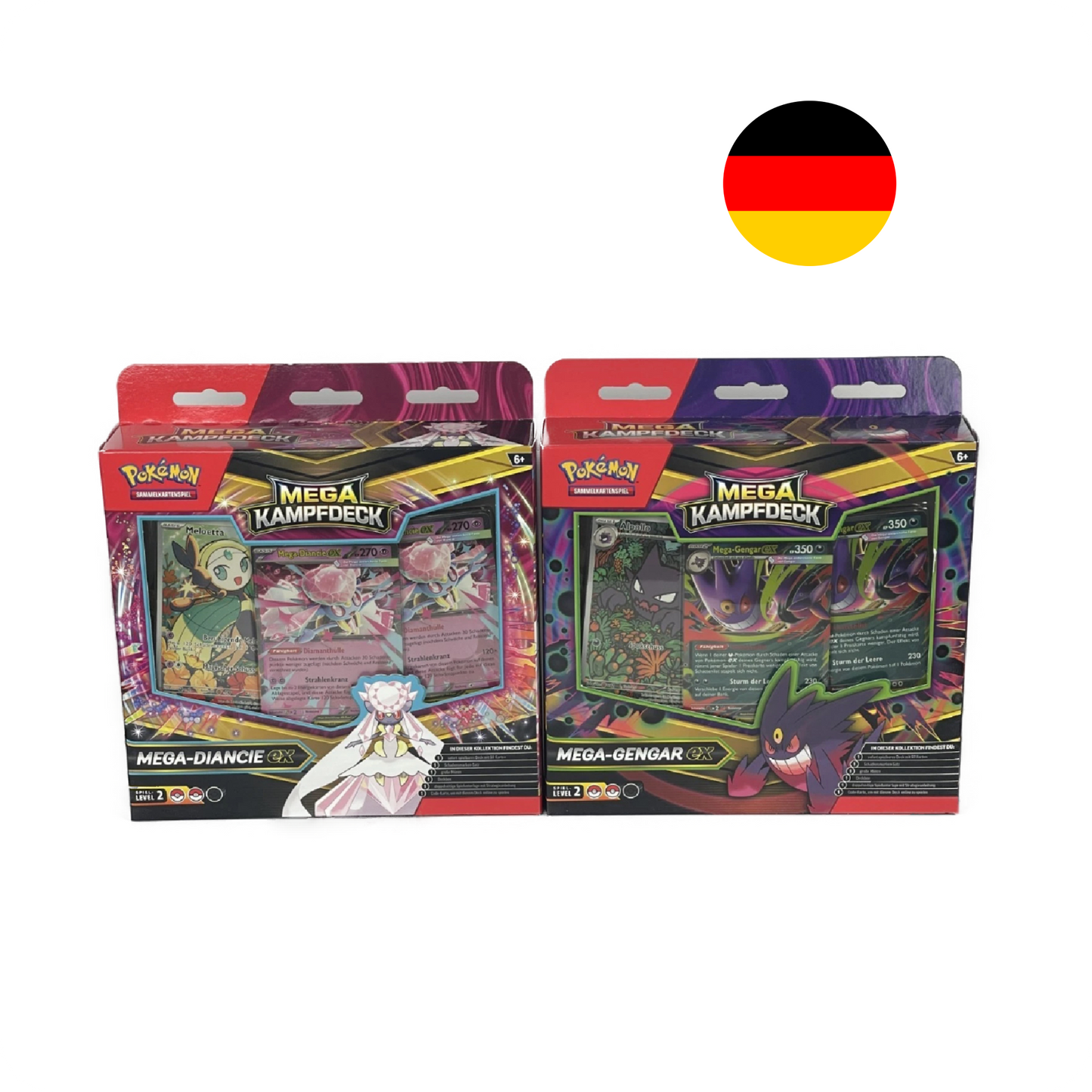 Pokémon Mega Kampfdeck Bundle Mega Diancie ex & Mega Gengar ex Deutsch Pokémon Karten Deck Set